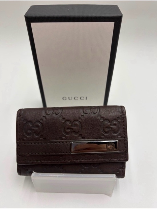 Gucci Accessories - ✨Live Show Listing✨ Gucci Brown Leather Key Case